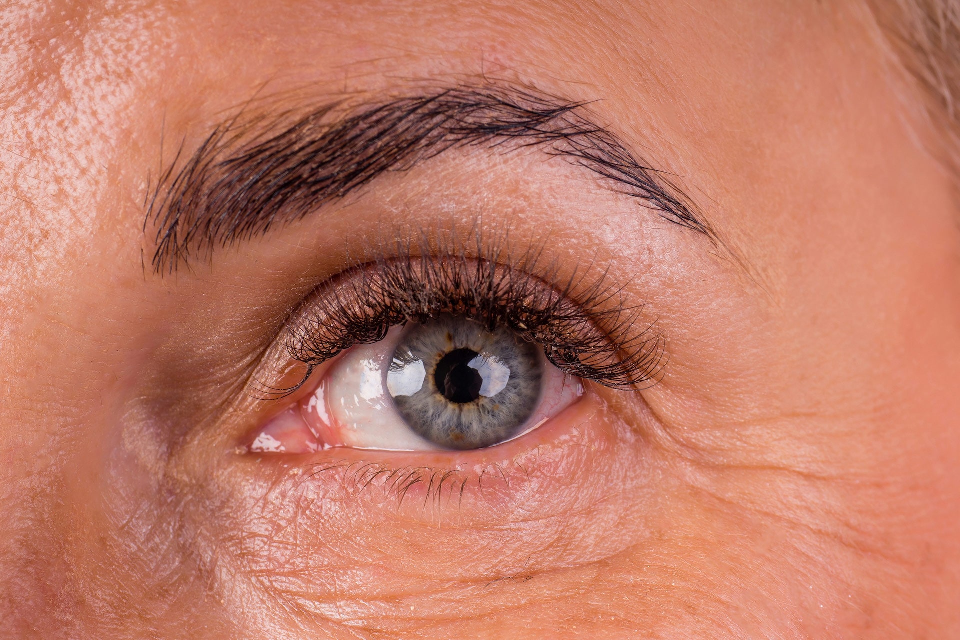 close up image of a woman's eye